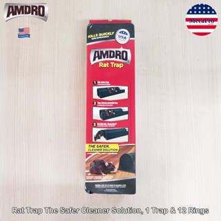 Amdro® Rat Trap The Safer Cleaner Solution, 1 Trap &amp; 12 Rings อุปกรณ์ดักหนูแบบสปริง กับดักหนู ที่ดักหนู