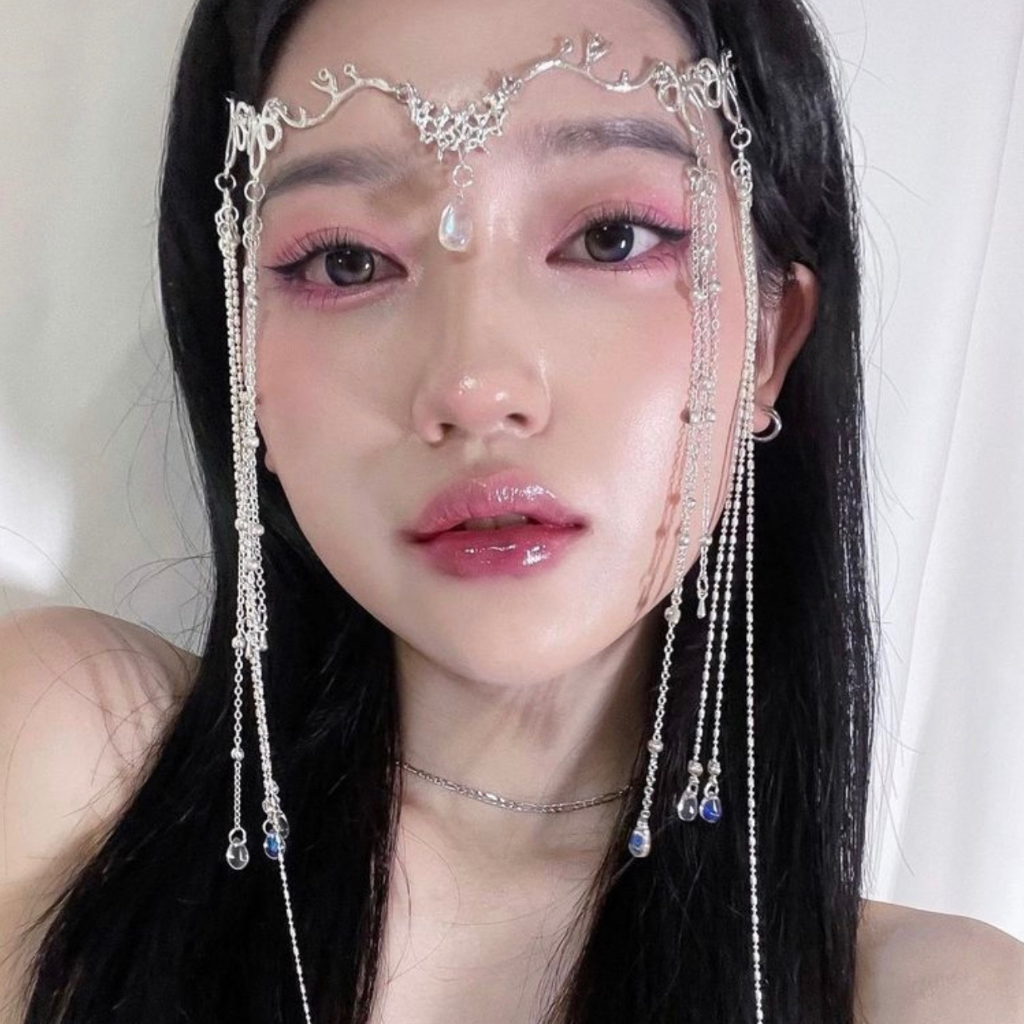 •.*   ‍♀️ ࿏  กิ๊บแบบคาดหน้าผาก แต่งปลายคริสตัล  ‍♀️ สไตล์ จีน เทพนิยาย คอสเพลย์ ˚ ༘   ⟡