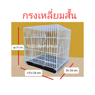 กรงสี่เหลี่ยมทรงสั้น กรงกระต่าย กรงแมว กรงสุนัข หรือเป็นกรงเดินทางก็ดี๊ดี ราคาโรงงานคร้า!!!(ประกอบแล้ว)