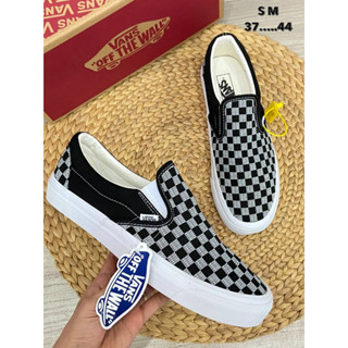 รองเท้าผ้าใบVans Old Skool ตาราง Slip on Checkerboard (36-44) รองเท้าผ้าใบผช-ผญ ทรงสวย ใส่สบายพื้นนุ่ม B20A001