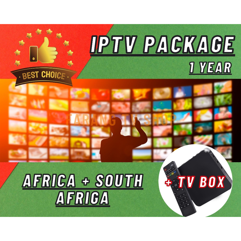 IPTV Package 1 Year With Android TV box , AFRICA GROUP, TV ONLINE, live Sport events, movies, news and more++