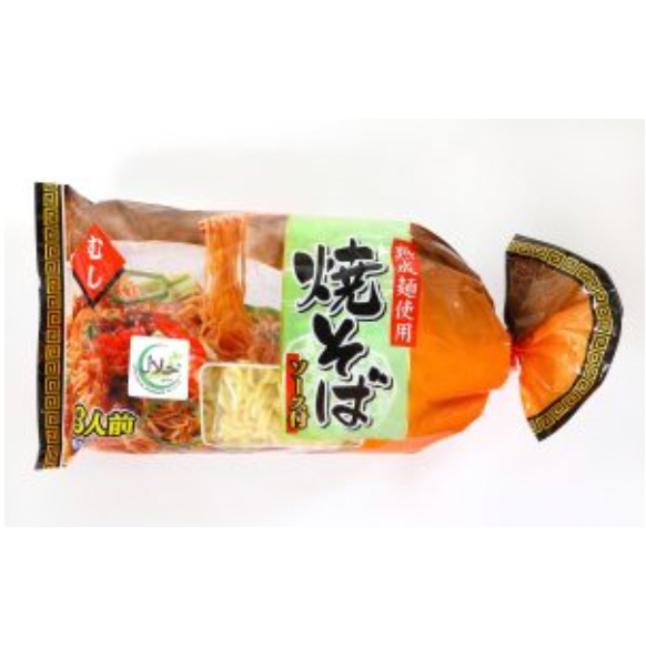 ยากิโซบะเส้นสดสำเร็จรูปทำเองได้  Yaki Soba with Sauce 3in1 Momotaro 450 g(7384)