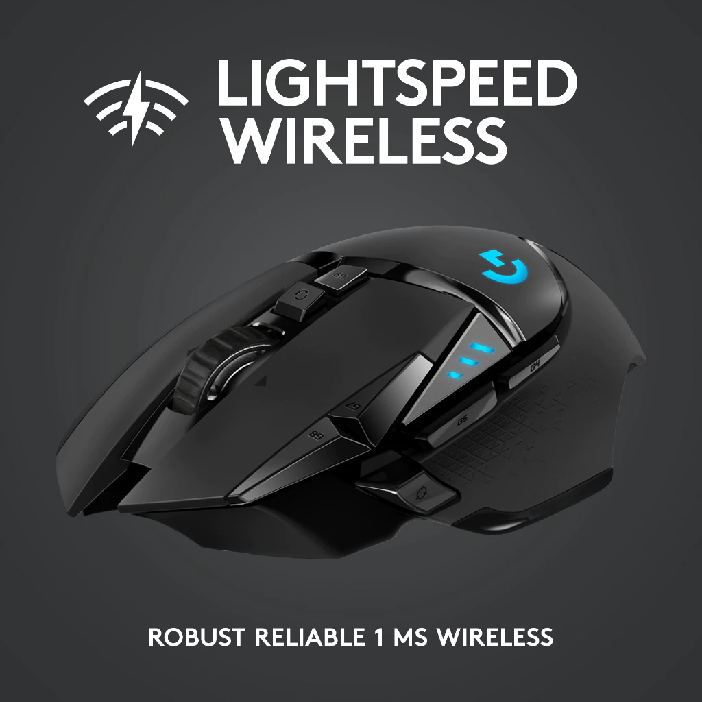 Logitech G502 Lightspeed Wireless Gaming Mouse 25,600 DPI ( เมาส์เกมมิ่งไร้สาย ประสิทธิภาพสูง ) thumbnail 5