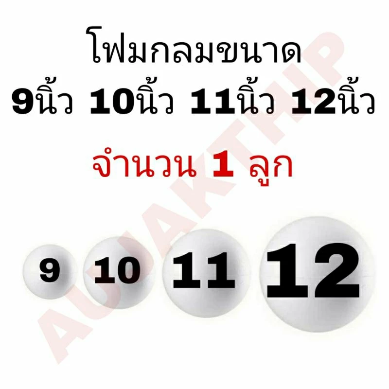 ⚡ถูกที่สุด⚡ โฟมกลม โฟมบอล โฟมทรงกลม ขนาด 9นิ้ว 10นิ้ว 11นิ้ิ้ว 12นิ้ว มีราคาส่ง