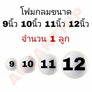 ⚡ถูกที่สุด⚡ โฟมกลม โฟมบอล โฟมทรงกลม ขนาด 9นิ้ว 10นิ้ว 11นิ้ิ้ว 12นิ้ว มีราคาส่ง