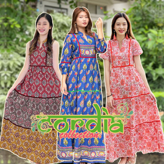 72 [ Cordia Collection.] 🟢 MaxiDress Bohemian-Indian Style เดรสโบฮีเมียน-อินเดียนสไตล์