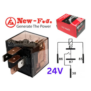 รีเลย์ 24V 80A 1หน้า 5ขา NEW-F.J แอมป์สูง  1หน้า 5ขา 2-675-01-06