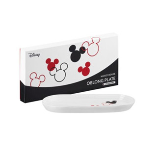 จานเซรามิควงรี มิคกี้เม้าส์ ขนาด 25CM สีขาว OBLONG PLATE MICKEY MOUSE DECAL WHITE