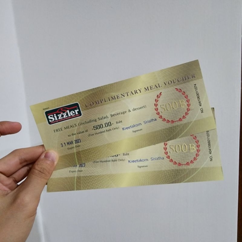 (ส่งฟรี) บัตรแทนเงินสด Sizzler มูลค่า 1,000 บาท