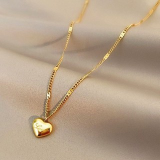 พร้อมส่งจากไทย สร้อยคอสแตนเลสชุบทอง18K  จี้หัวใจ LOVE เกรดพรีเมี่ยมAAA ตรงปก100%**โชปี้โค้ดส่งฟรี**