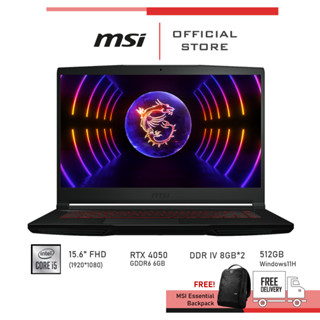 MSI Notebook (โน้ตบุ๊ค) Thin GF63 12VE-048TH (RTX 4050, GDDR6 6GB, DDR IV 8GB*2)