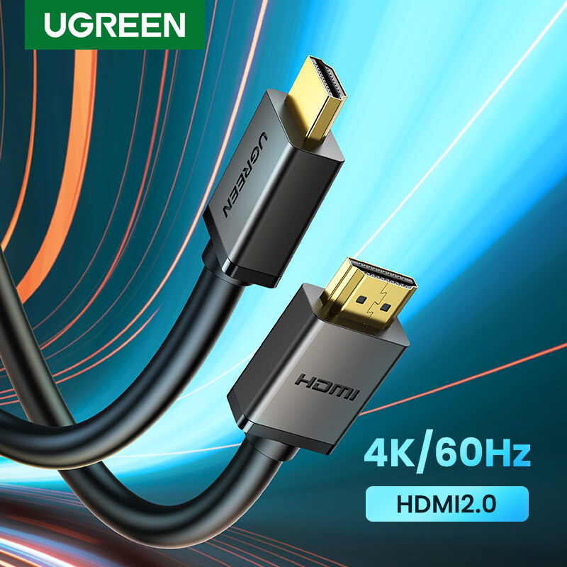 UGREEN 4K HDMI Cable สาย HDMI to HDMI สายกลม ยาว 1 -5 เมตร สายต่อจอ HDMI Support 4K, TV, Monitor, PC, Projector #10107