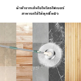 ผ้าม๊อบ ขนาด16cm ผ้าถูพื้น ผ้าม๊อบไมโครไฟเบอร์ ดูดซับดีเยี่ยม ช่วยเก็บฝุ่นและคราบสกปรกอย่างมีประสิทธิภาพ ไม้ถูพื้น