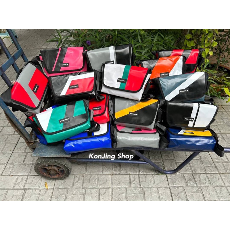 กระเป๋าผ้าใบสายเบลล์ แถมฟรีดันทรง กันน้ำ ขนาด:กว้าง4