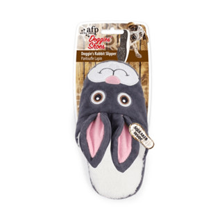 AFP Doggies Plush Rabbit Slipper with Squeaker