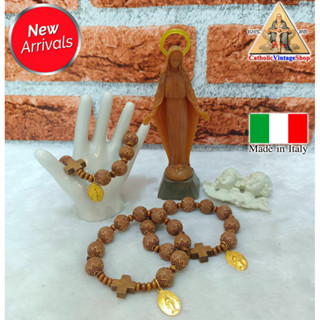 สายประคำ ข้อมือ คาทอลิก พระแม่มารีย์แห่งเหรียญอัศจรรย์ "Our Lady of the Miraculous Medal" Rosary bracelet Catholic ITALY