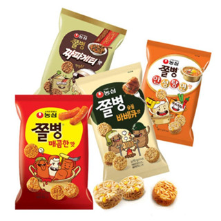 พร้อมส่ง 쫄병스낵 ขนมหมี่กึ่งสำเร็จรูปอัดก้อน Nongshim Jjol Byung Snack 77g, 82g