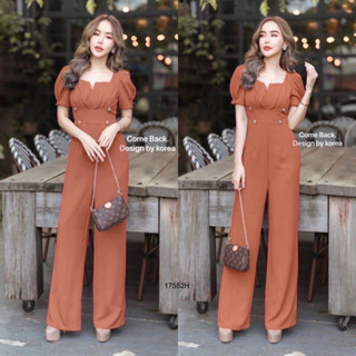 👗👗 ลดราคา Jumpsuit จั๊มสูทขายาว ทรงคอยูเว้า