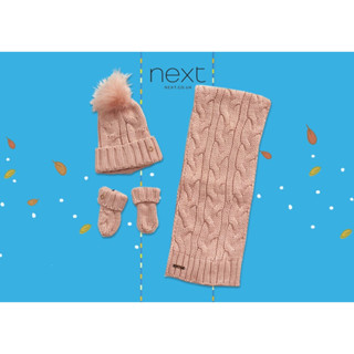 ✅ [1-2Y] Next Winter Hat, Gloves And Scarf เช็ตผ้าพันคอ, ถุงมือ และหมวกกันหนาว