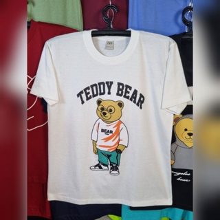 เสื้อยืดคอกลมแขนสั้นสกรีนหน้าTEDDYBEAR