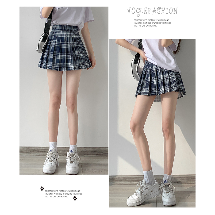 ☆XS-3XL☆ กระโปรงเกาหลี กระโปรงลายสก๊อต มีชับใน - รูปที่ 4