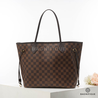 LOUIS VUITTON NEVERFULL MM EBENE DAMIER CANVAS GHW