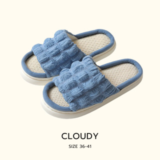 🔥 Sale ล้างสต็อคเหลือ 99 🔥 รองเท้าแตะใส่ในบ้าน รุ่น Cloudy สลิปเปอร์ รองเท้าแตะลินิล รองเท้าแตะผู้หญิงดีไซน์สุดน่ารัก