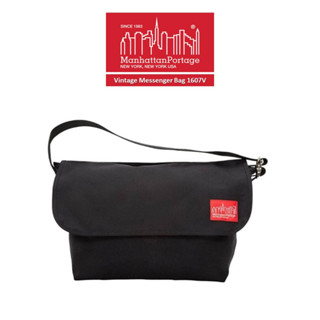 Manhattan Portage Vintage Messenger Bag 1607V - Black (1607V-BK) กระเป๋าสะพายข้าง