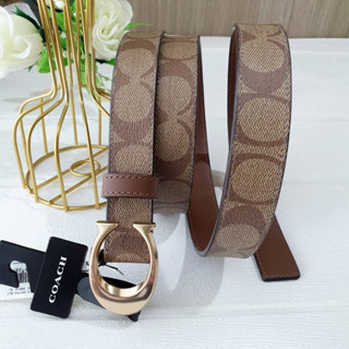 🎀 (สด-ผ่อน) เข็มขัดผู้หญิง 25MM C5716 SIGNATURE BUCKLE BELT