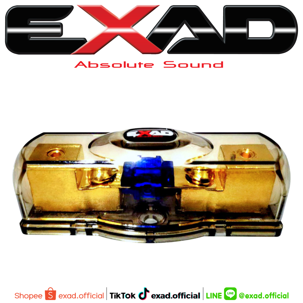 Fuse holders EXAD EX-60A กระบอกฟิวส์ก้ามปู 60A เข้า 1 ออก 1 ตลับฟิวส์ กล่องฟิวส์ ฟิวส์รถยนต์ ฟิวส์เพาเวอร์ ฟิวส์เครื่องเ