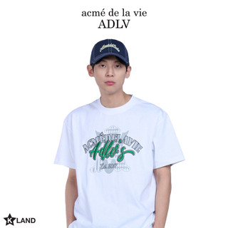 [LISA PICKED] acme de la vie [ADLV X LISA] A LOGO MONOGRAM EMBOSSING EMBROIDERY SHORT SLEEVE T-SHIRT (ADL23TS0014U)