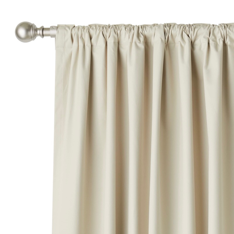 แนะนำ ผ้าม่าน ผ้าม่านกันแสงแดดUV 90% (สีครีมลายเรียบ) ผ้าม่านหน้าต่าง ผ้าม่านประตู (ผ้าม่านสอดราง) สไตล์มินิมอล (พร้อมส่งจากไทย) ราคาพิเศษ มีเก็บเงินปลายทาง