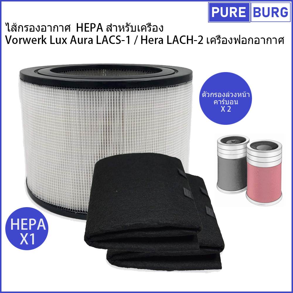 Vorwerk Lux Royal Aura LACS-1 / Hera LACH-2 เครื่องฟอกอากาศ ไส้กรองอากาศ HEPA สำหรับเครื่อง