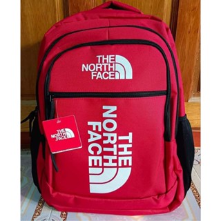 กระเป๋าเป้สะพายหลัง the north face สีแดง