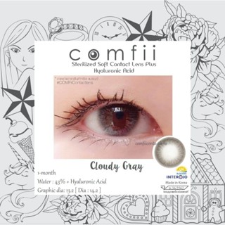 ซื้อ 2 คู่ ลด 30 บาท กดเก็บโค้ดในร้านได้เลยค่า คอนแทคเลนส์ รุ่น Cloudy Gray contactlens สีเทาธรรมชาติ