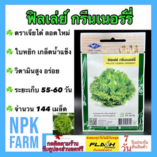 ผักซอง เจียไต๋ ผักกาดหอม ฟิลเล่ย์ กรีนเนอร์รี่ จำนวน 144 เมล็ด/ซอง ผักสลัด ลอตใหม่ งอกดี ใบเป็นฝอยหยิก เกล็ดน้ำแข็ง