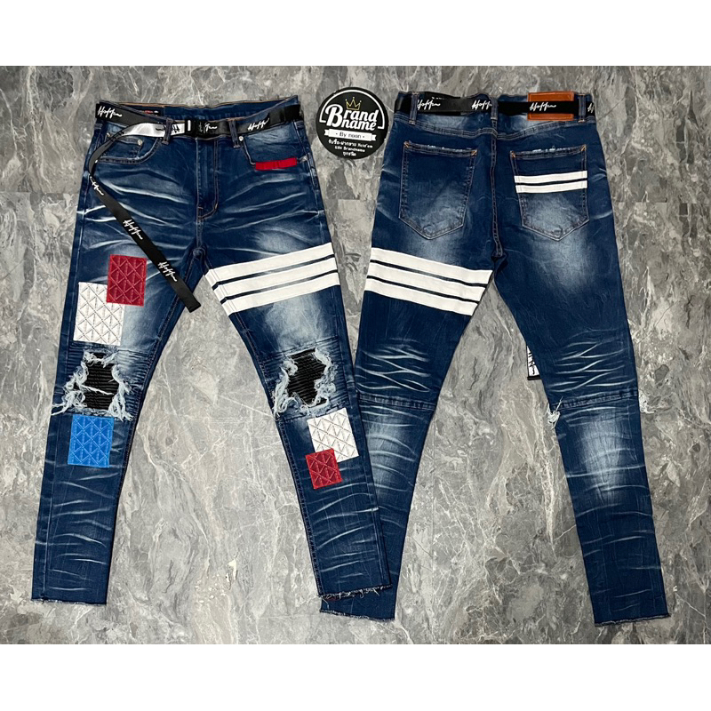 ❌❌SALE❌❌✅พร้อมส่ง ของแท้ล้าน%✅ SALE 📌Hold’em Multicolor H8 Casino Monogram Patch Washed denim jeans 