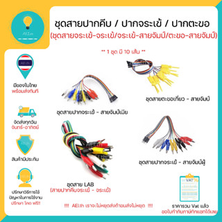 สาย ปากคีบ ปากจระเข้ ยาว 50 1 ชุด มี 10 เส้น 5 สี สายทดสอบวงจร Lab  มีเก็บเงินปลายทาง มีของในพร้อมส่งทันที!!!!!