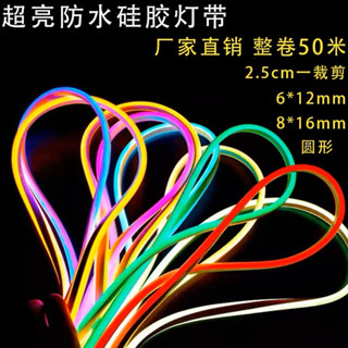 ไฟเส้นนีออนเฟล็กซ์ ไฟLED Neon Flexible Light 220V ไฟ220V ดัดงอได้ สามารถเสียบกับไฟบ้านได้เลย 220V กันน้ำทนทาน