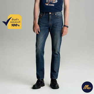 Mc JEANS กางเกงยีนส์ผู้ชาย กางเกงยีนส์ แม็ค แท้ ผู้ชาย ขาตรง ริมแดง (Selvedge Jeans) สียีนส์ Limited ผ้าริม ทรงสวย ทันสมัย MAIZ134