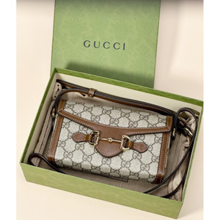 New Gucci Horsebit 1955 mini bag GG