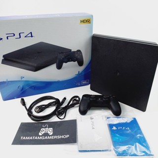 เครื่องเกมPS4 Slim 500GB อ่านแผ่น สภาพดี ใช้งานได้ปกติ เครื่องPS4 มือสอง Playstation4 เกมps4 slimมือ2 *เก็บปลายทางได้*