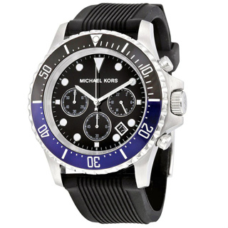 MICHAEL KORSEverest Chronograph Black Dial Batman Bezel Mens  MK8365 MK8366 43mm