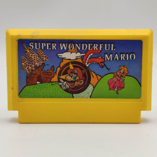 SUPER WONDERFUL MARIO กรอบข้างแตก ตลับก๊อปเก่า IC Famicom [FC] เล่นได้