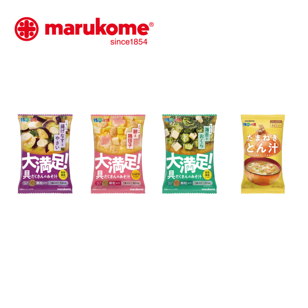 MARUKOME FD KARYU DAIMANZOKU มารุโคเมะ เอฟดี คาริว สูตรเพิ่มท็อปปิ้งจุใจ ซุปมิโซะกึ่งสำเร็จรูปชนิดเม็ดหยาบ(ฟรีซดราย)