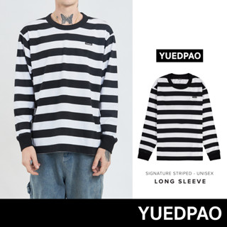 Yuedpao No.1 เสื้อยืด Signature Longsleeve ผ้าหนาทรงสวย ยับยากรีดง่าย รับประกันไม่ย้วย 2 ปี  เสื้อยืด Stripe