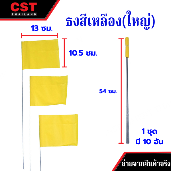 ธงสำรวจ (Marking Flags) ผืนใหญ่ แพ็ค 10 ชิ้น ราคา ถูกที่สุด ดีลบีเคเค แกลเลอรีภาพที่ 9