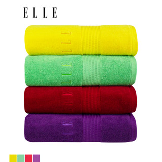 ELLE Towel ผ้าขนหนู COTTON &amp; SPUN POLYESTER มีให้เลือกถึงไซสใหญ่พิเศษ (TEC054)