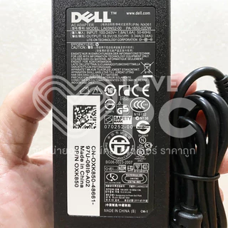 Dell 19.5V3.34A(65W) หัว4.5x3.0mm.[ฟรีสายAC]lnspiron 13 5000 Series 5370 5368 5378 7352 7353 7370สายชาร์จNotebookAdapter