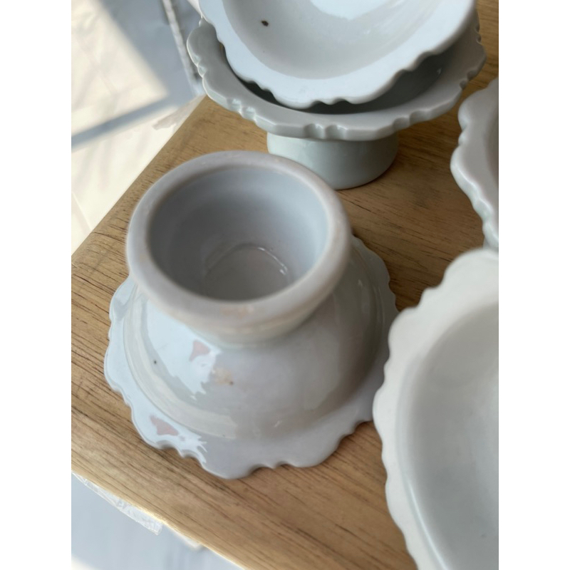 DG12- ❌รุ่นตำหนิ📍 งดดราม่า ❌พานเซรามิคขนาด 3 นิ้วรุ่นมีรอยจุดดำใหญ่เป็นตำหนิไม่ส่งผลต่อการใช้งาน - รูปที่ 6